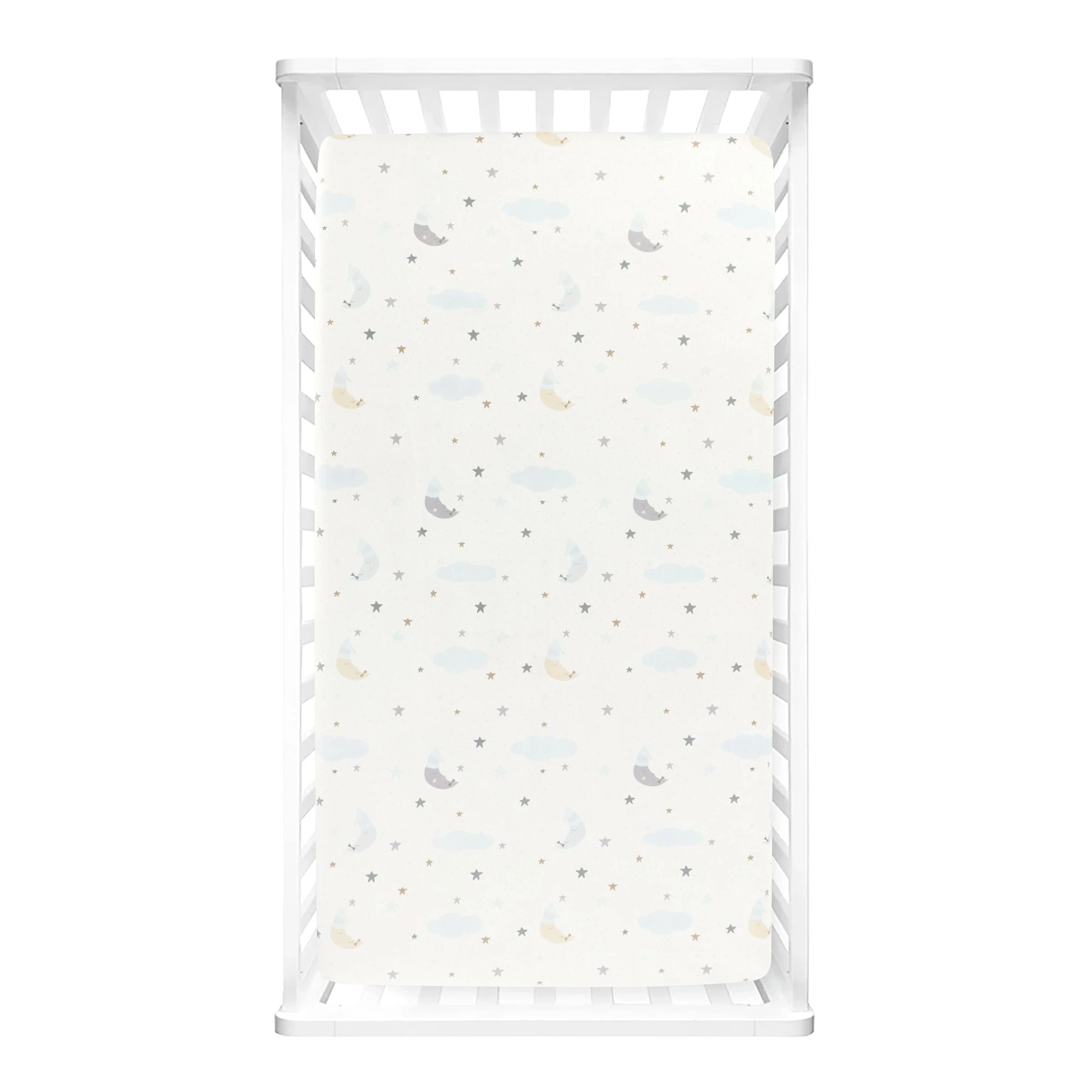 Buy ✨ Lush Decor Goodnight Little Moon Soft & Plush Fitted Crib Sheet - 52"x 28" X 9" ⭐ 1 Buy ✨ Lush Decor Goodnight Little Moon Soft & Plush Fitted Crib Sheet - 52"x 28" X 9" ⭐