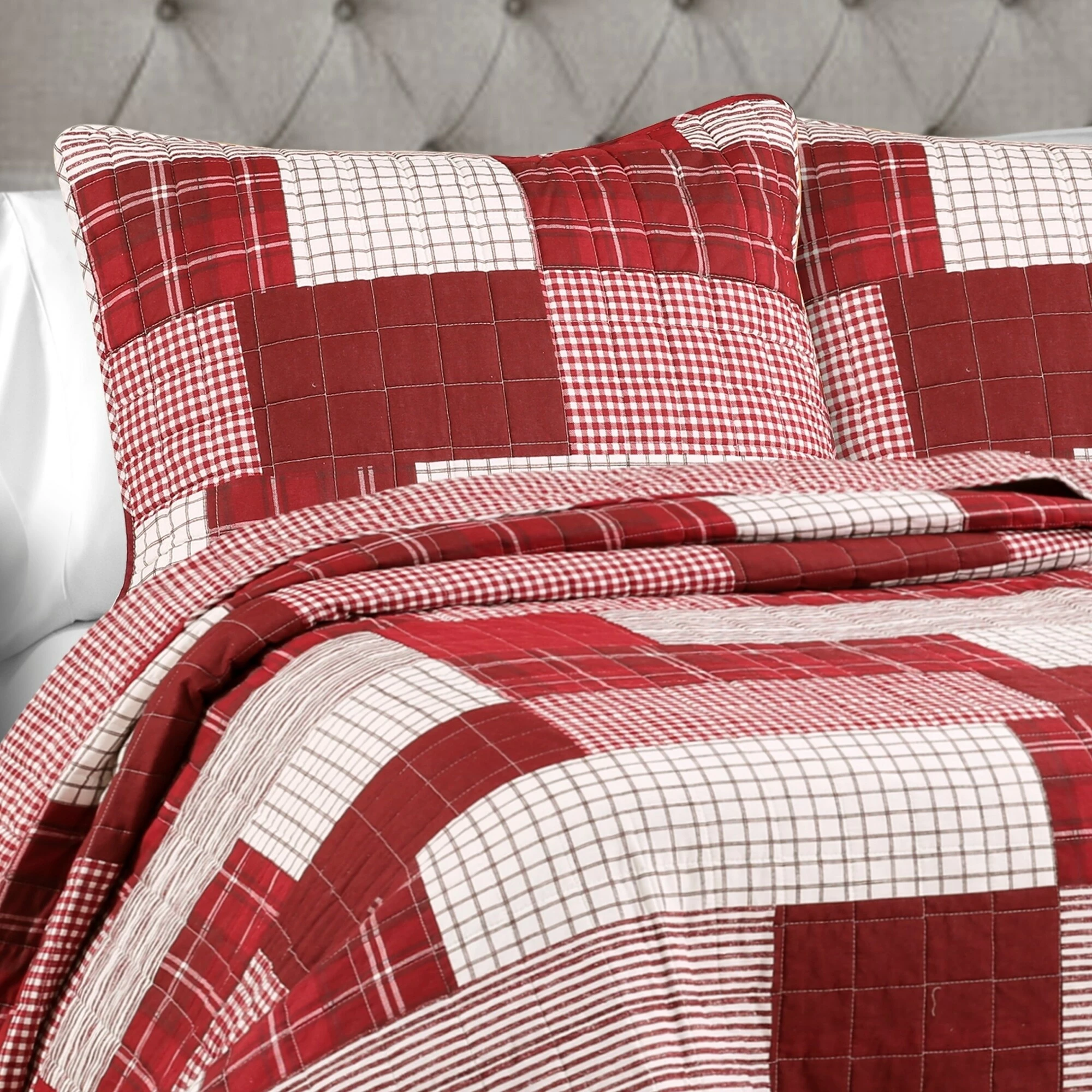 Best Pirce β Lush Decor Greenville Quilt Set Red π 4 Best Pirce β Lush Decor Greenville Quilt Set Red π - Image 4