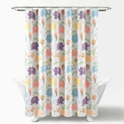 Flash Sale 🎁 Lush Decor Hygge Elephant Shower Curtain Navy 🤩 -Lush Decor Shop Lush Decor Hygge Elephant Shower Curtain 3