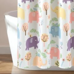 Flash Sale 🎁 Lush Decor Hygge Elephant Shower Curtain Navy 🤩 -Lush Decor Shop Lush Decor Hygge Elephant Shower Curtain 5