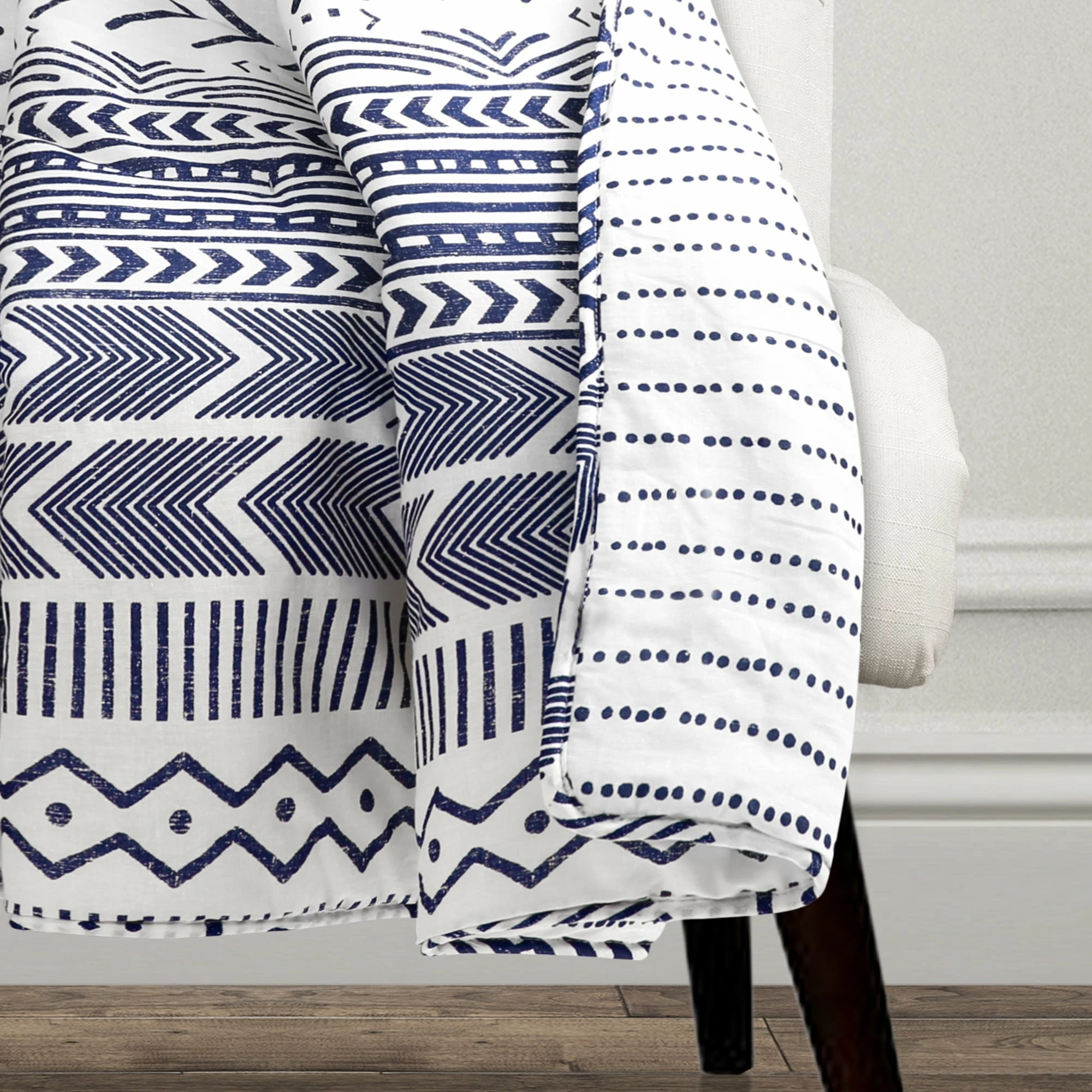Best Pirce π Lush Decor Hygge Geo Throw Navy & White π₯° 5 Best Pirce π Lush Decor Hygge Geo Throw Navy & White π₯° - Image 5