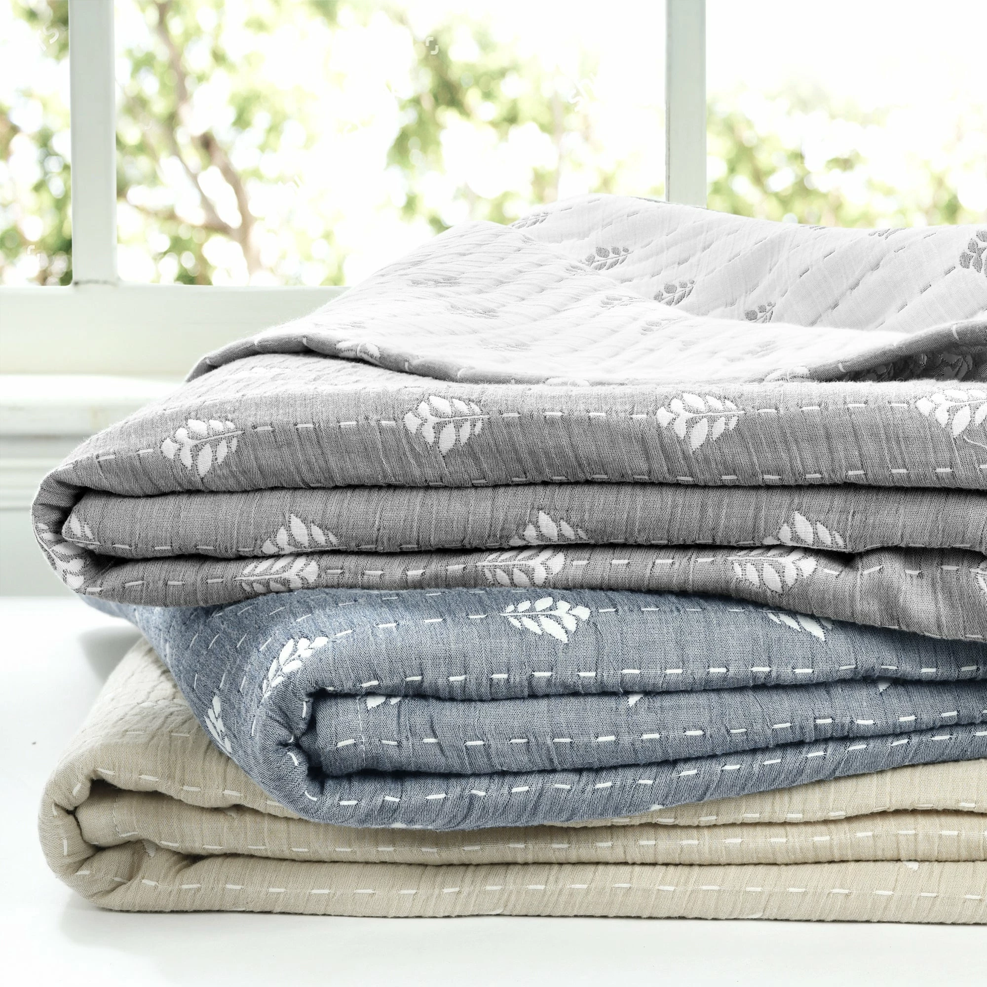 Best Pirce π Lush Decor Hygge Kantha Pick Stitch Yarn Dyed Cotton Jacquard Throw Blanket Navy π 9 Best Pirce π Lush Decor Hygge Kantha Pick Stitch Yarn Dyed Cotton Jacquard Throw Blanket Navy π - Image 9