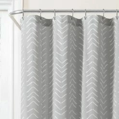 Hot Sale ❤️ Lush Decor Hygge Modern Arrow Linen Look Shower Curtain Single Light Gray 🤩 -Lush Decor Shop Lush Decor Hygge Modern Arrow Linen Look Shower Curtain Single 12