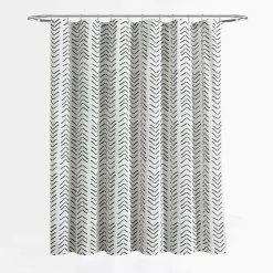 Hot Sale ❤️ Lush Decor Hygge Modern Arrow Linen Look Shower Curtain Single Light Gray 🤩 -Lush Decor Shop Lush Decor Hygge Modern Arrow Linen Look Shower Curtain Single 13