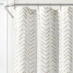 Hot Sale ❤️ Lush Decor Hygge Modern Arrow Linen Look Shower Curtain Single Light Gray 🤩 -Lush Decor Shop Lush Decor Hygge Modern Arrow Linen Look Shower Curtain Single 8