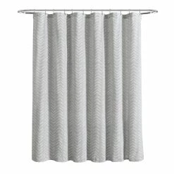 Hot Sale ❤️ Lush Decor Hygge Modern Arrow Linen Look Shower Curtain Single Light Gray 🤩 -Lush Decor Shop Lush Decor Hygge Modern Arrow Linen Look Shower Curtain Single 9