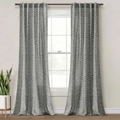 Lush Decor Shop -Lush Decor Shop Lush Decor Hygge Modern Arrow Linen Look Window Curtain Panels Set 1