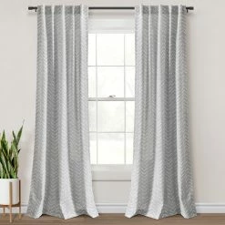 Best deal 🥰 Lush Decor Hygge Modern Arrow Linen Look Window Curtain Panels Set Dark Gray ⌛ -Lush Decor Shop Lush Decor Hygge Modern Arrow Linen Look Window Curtain Panels Set 2