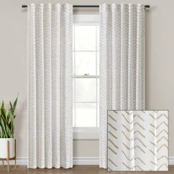 Best deal 🥰 Lush Decor Hygge Modern Arrow Linen Look Window Curtain Panels Set Dark Gray ⌛ -Lush Decor Shop Lush Decor Hygge Modern Arrow Linen Look Window Curtain Panels Set 6