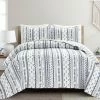 Best deal 🌟 Lush Decor Hygge Stripe 3 Piece Quilt Set Black & White 👏