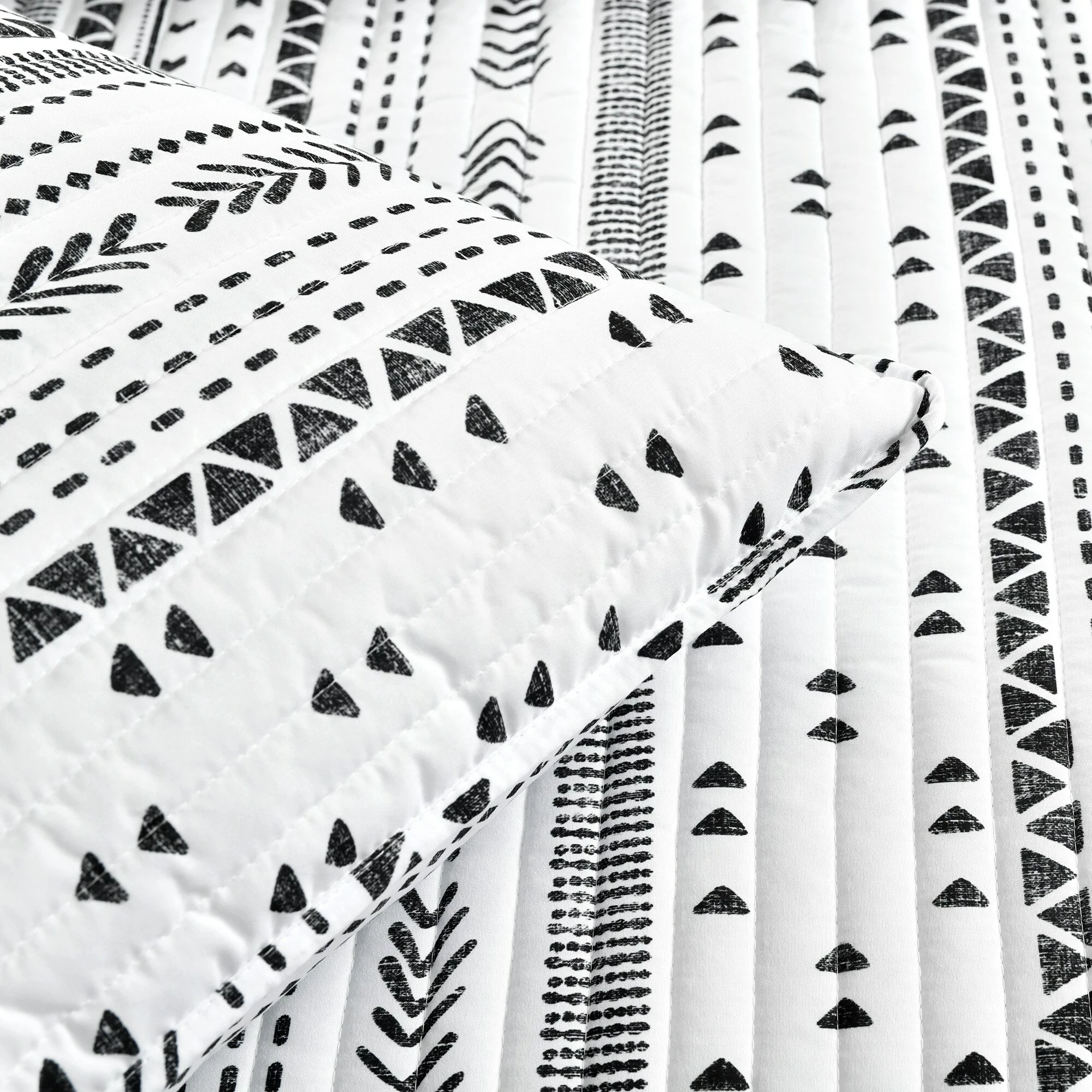 Best deal π Lush Decor Hygge Stripe 3 Piece Quilt Set Black & White π 10 Best deal π Lush Decor Hygge Stripe 3 Piece Quilt Set Black & White π - Image 10