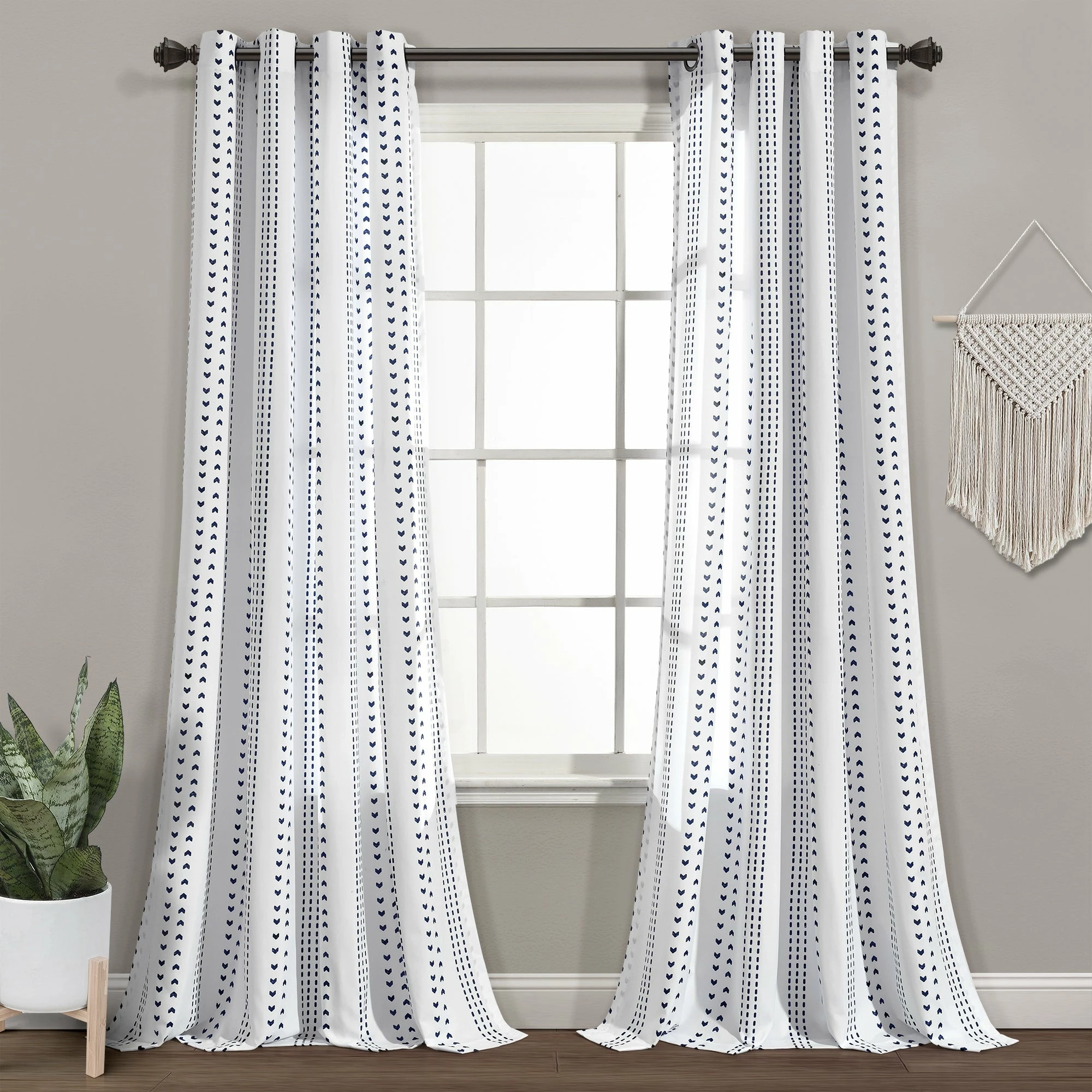 Outlet π― Lush Decor Hygge Stripe Window Curtain Panel Pair π 1 Outlet π― Lush Decor Hygge Stripe Window Curtain Panel Pair π