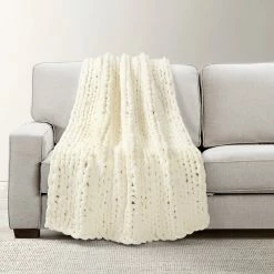Lush Decor Shop -Lush Decor Shop Lush Decor Hygge Ultra Soft Cozy Chenille Chunky Knit Throw 1