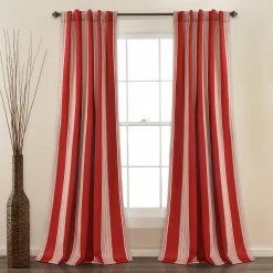Best Sale ✔️ Lush Decor Julia Striped Room Darkening Window Curtain Panel Pair Red ❤️ -Lush Decor Shop Lush Decor Julia Striped Room Darkening Window Curtain Panel Pair 6