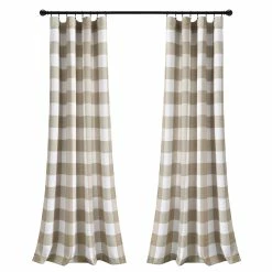 Outlet 👏 Lush Decor Kelly Checker Room Darkening Window Curtain Panel Pair Navy 🔔 -Lush Decor Shop Lush Decor Kelly Checker Room Darkening Window Curtain Panel Pair 11