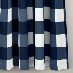 Outlet 👏 Lush Decor Kelly Checker Room Darkening Window Curtain Panel Pair Navy 🔔 -Lush Decor Shop Lush Decor Kelly Checker Room Darkening Window Curtain Panel Pair 6