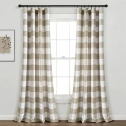 Outlet 👏 Lush Decor Kelly Checker Room Darkening Window Curtain Panel Pair Navy 🔔 -Lush Decor Shop Lush Decor Kelly Checker Room Darkening Window Curtain Panel Pair 9