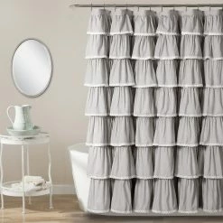 Best deal ✨ Lush Decor Lace Ruffle Shower Curtain Blush 😍