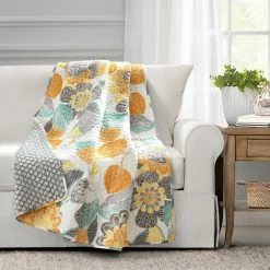 Best Pirce ❤️ Lush Decor Layla Throw Blanket Yellow 😉