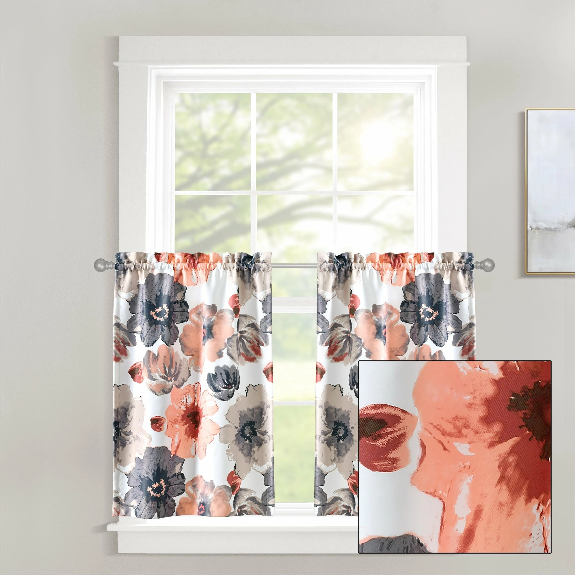 Buy ✨ Lush Decor Leah Light Filtering Kitchen Tiers Blue ⌛ 6 Buy ✨ Lush Decor Leah Light Filtering Kitchen Tiers Blue ⌛ - Image 6