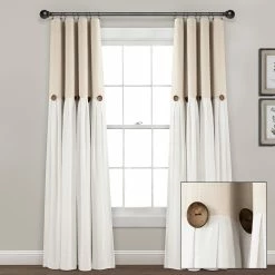 Discount ❤️ Lush Decor Linen Button 100 Percent Lined Blackout Window Curtain Panel Single ✔️ -Lush Decor Shop Lush Decor Linen Button 100 Percent Lined Blackout Window Curtain Panel Single 11