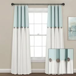 Discount ❤️ Lush Decor Linen Button 100 Percent Lined Blackout Window Curtain Panel Single ✔️ -Lush Decor Shop Lush Decor Linen Button 100 Percent Lined Blackout Window Curtain Panel Single 14