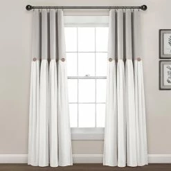 Discount ❤️ Lush Decor Linen Button 100 Percent Lined Blackout Window Curtain Panel Single ✔️ -Lush Decor Shop Lush Decor Linen Button 100 Percent Lined Blackout Window Curtain Panel Single 2