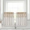 Promo 🤩 Lush Decor Linen Button Kitchen Tier Window Curtain Panel Pair Gray 🔥