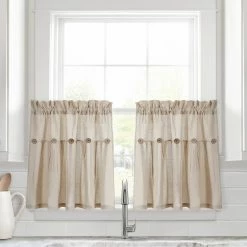 Promo π€© Lush Decor Linen Button Kitchen Tier Window Curtain Panel Pair Gray π₯ 27 Promo π€© Lush Decor Linen Button Kitchen Tier Window Curtain Panel Pair Gray π₯ -Lush Decor Shop Lush Decor Linen Button Kitchen Tier Window Curtain Panel Pair 12