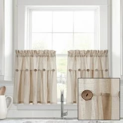 Promo π€© Lush Decor Linen Button Kitchen Tier Window Curtain Panel Pair Gray π₯ 29 Promo π€© Lush Decor Linen Button Kitchen Tier Window Curtain Panel Pair Gray π₯ -Lush Decor Shop Lush Decor Linen Button Kitchen Tier Window Curtain Panel Pair 14