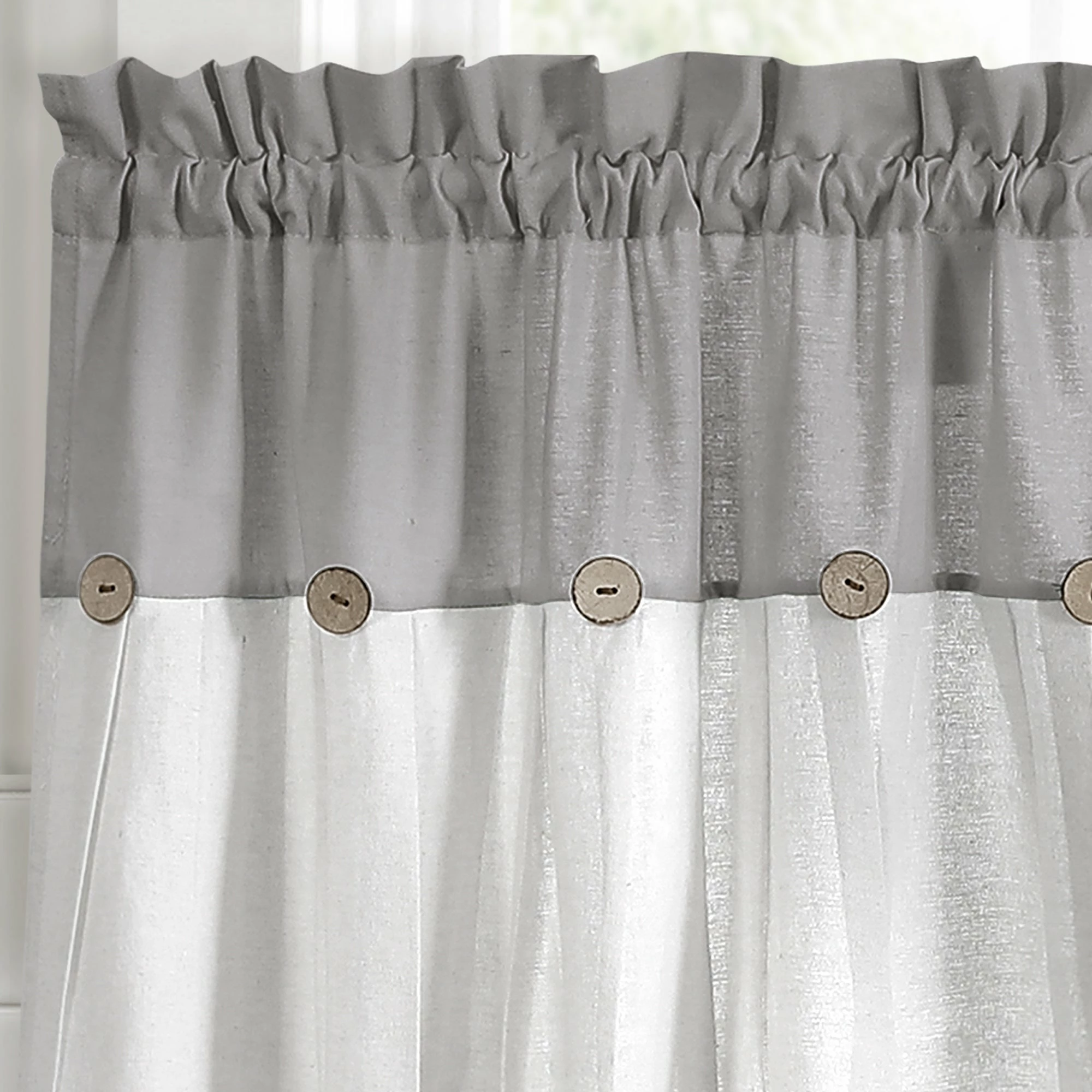 Promo π€© Lush Decor Linen Button Kitchen Tier Window Curtain Panel Pair Gray π₯ 10 Promo π€© Lush Decor Linen Button Kitchen Tier Window Curtain Panel Pair Gray π₯ - Image 10