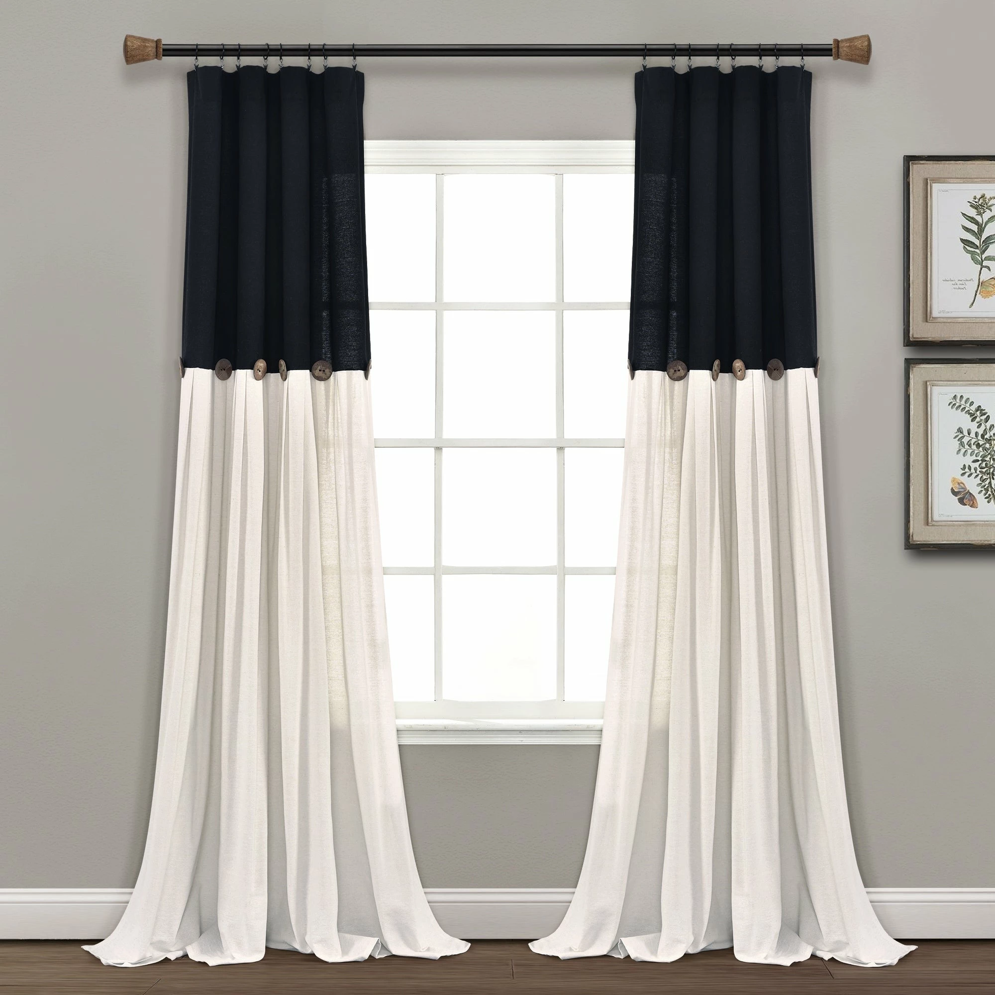 Flash Sale 🔥 Lush Decor Linen Button New Window Curtain Single Panel - 108" X 40" Off-white 🌟 15 Flash Sale 🔥 Lush Decor Linen Button New Window Curtain Single Panel - 108" X 40" Off-white 🌟 - Image 15