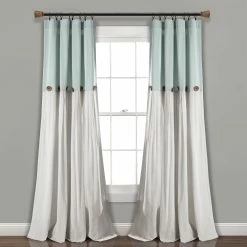 Flash Sale 🔥 Lush Decor Linen Button New Window Curtain Single Panel - 108" X 40" Off-white 🌟 20 Flash Sale 🔥 Lush Decor Linen Button New Window Curtain Single Panel - 108" X 40" Off-white 🌟 -Lush Decor Shop Lush Decor Linen Button New Window Curtain Single Panel 5