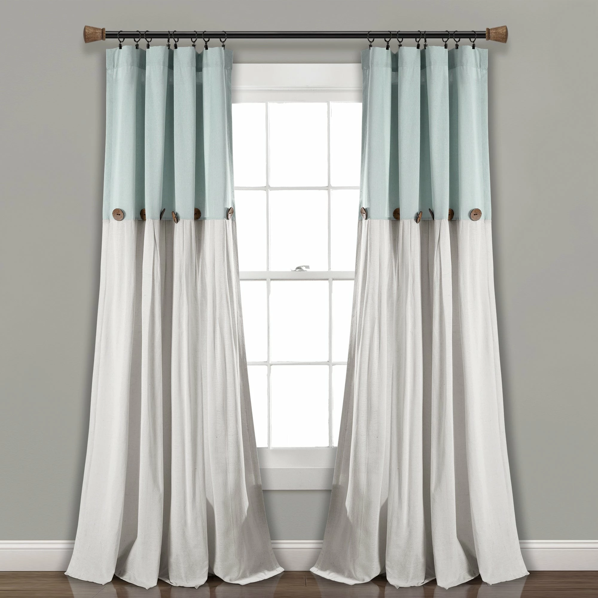 Flash Sale 🔥 Lush Decor Linen Button New Window Curtain Single Panel - 108" X 40" Off-white 🌟 6 Flash Sale 🔥 Lush Decor Linen Button New Window Curtain Single Panel - 108" X 40" Off-white 🌟 - Image 6