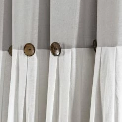 Flash Sale 🔥 Lush Decor Linen Button New Window Curtain Single Panel - 108" X 40" Off-white 🌟 23 Flash Sale 🔥 Lush Decor Linen Button New Window Curtain Single Panel - 108" X 40" Off-white 🌟 -Lush Decor Shop Lush Decor Linen Button New Window Curtain Single Panel 8