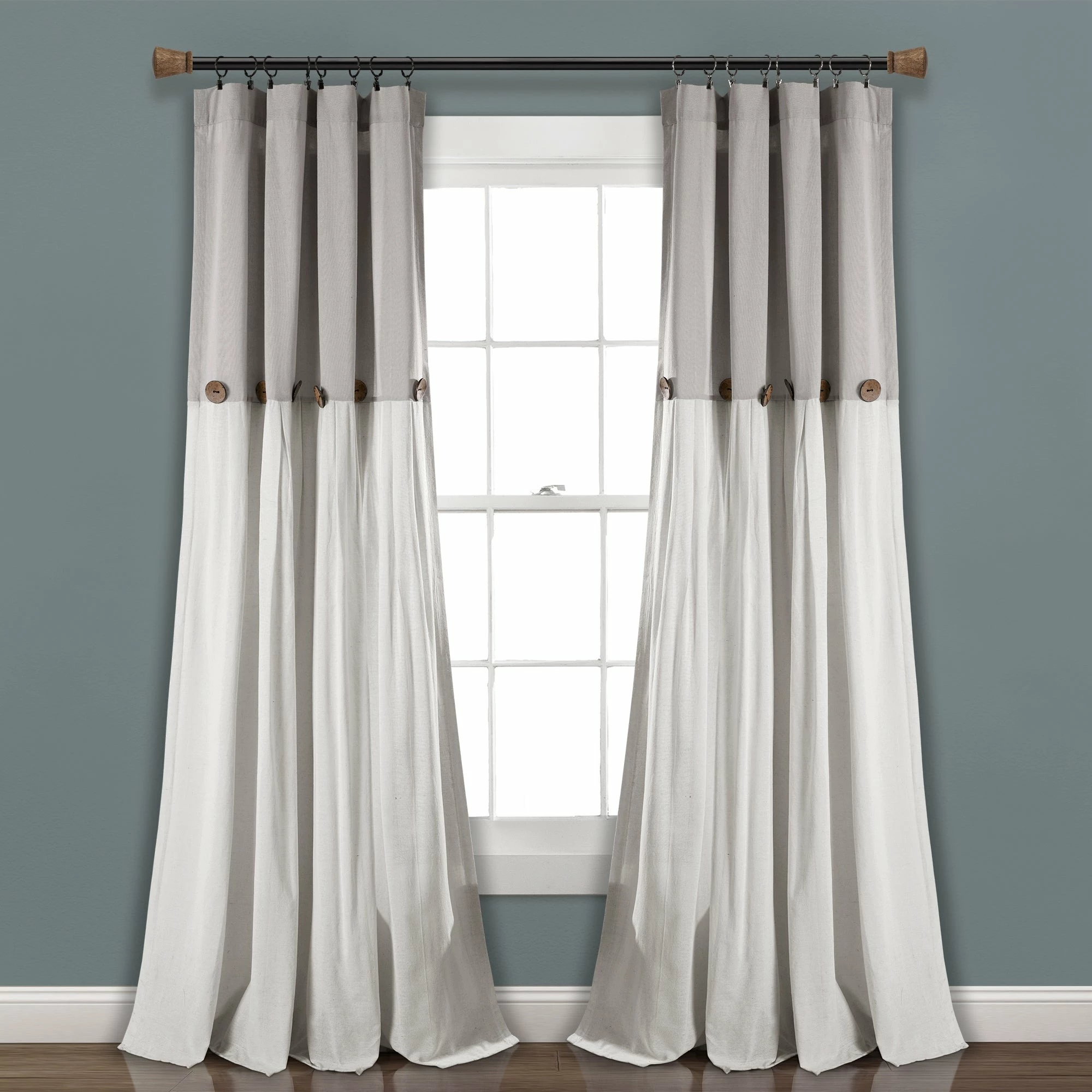 Flash Sale 🔥 Lush Decor Linen Button New Window Curtain Single Panel - 108" X 40" Off-white 🌟 1 Flash Sale 🔥 Lush Decor Linen Button New Window Curtain Single Panel - 108" X 40" Off-white 🌟