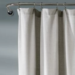 Budget 👍 Lush Decor Two-tone Linen Button Shower Curtain Dark Gray ✔️ -Lush Decor Shop Lush Decor Linen Button Shower Curtain 8
