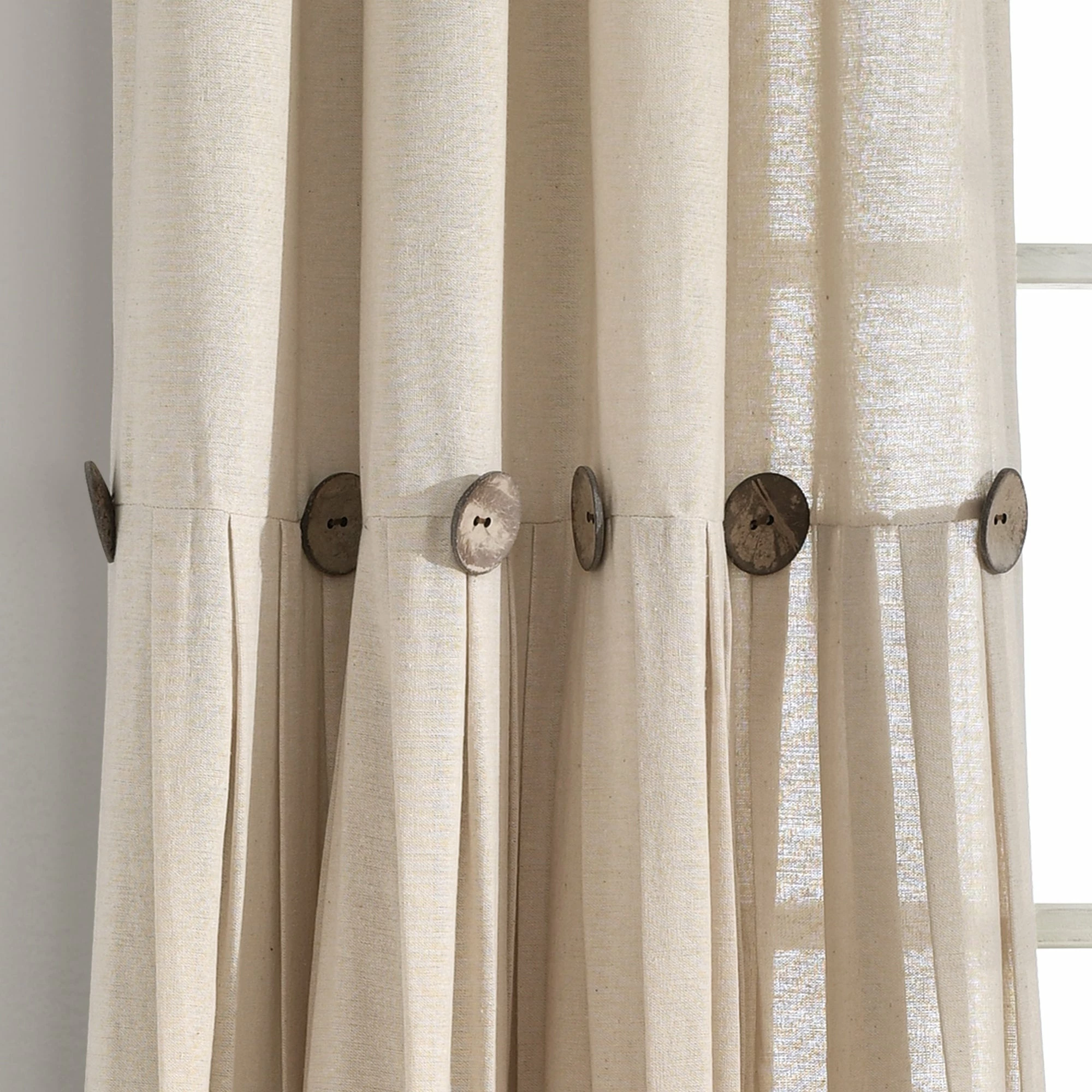 Hot Sale ✔️ Lush Decor Linen Button Single Panel Window Curtain ✨ 7 Hot Sale ✔️ Lush Decor Linen Button Single Panel Window Curtain ✨ - Image 7