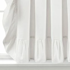 Best deal 😉 Lush Decor Linen Ruffle Kitchen Tier Window Curtain Panel Pair 👍 -Lush Decor Shop Lush Decor Linen Ruffle Kitchen Tier Window Curtain Panel Pair 3