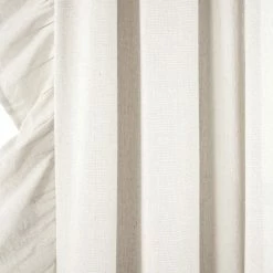 Buy 🥰 Lush Decor Linen Ruffle Window Curtain Panel (Single) 😀 -Lush Decor Shop Lush Decor Linen Ruffle Window Curtain Panel 28Single29 4
