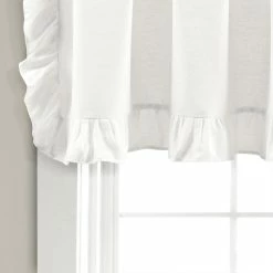 Cheap 🔔 Lush Decor Linen Ruffle Window Curtain Valance - 58" X 18" 🔥 -Lush Decor Shop Lush Decor Linen Ruffle Window Curtain Valance 4