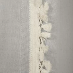 Best deal ⌛ Lush Decor Linen Tassel Window Curtain Panel (Single Panel) - 84" X 40" - 84" X 40" Light Gray 🛒 -Lush Decor Shop Lush Decor Linen Tassel Window Curtain Panel 28Single Panel29 4
