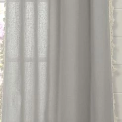 Best deal ⌛ Lush Decor Linen Tassel Window Curtain Panel (Single Panel) - 84" X 40" - 84" X 40" Light Gray 🛒 -Lush Decor Shop Lush Decor Linen Tassel Window Curtain Panel 28Single Panel29 5