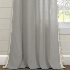 Best deal ⌛ Lush Decor Linen Tassel Window Curtain Panel (Single Panel) - 84" X 40" - 84" X 40" Light Gray 🛒 -Lush Decor Shop Lush Decor Linen Tassel Window Curtain Panel 28Single Panel29 6