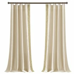 Flash Sale 🧨 Lush Decor Luxury Mid Century Geo Faux Silk Jacquard Border Window Curtain Panel Single Light Gray/blue 👍 -Lush Decor Shop Lush Decor Luxury Mid Century Geo Faux Silk Jacquard Border Window Curtain Panel Single 9