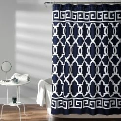 Promo β¨ Lush Decor Maze Border Shower Curtain β€οΈ