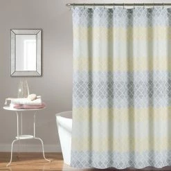 Coupon ⭐ Lush Decor Medallion Ombre Shower Curtain Yellow/gray 🧨