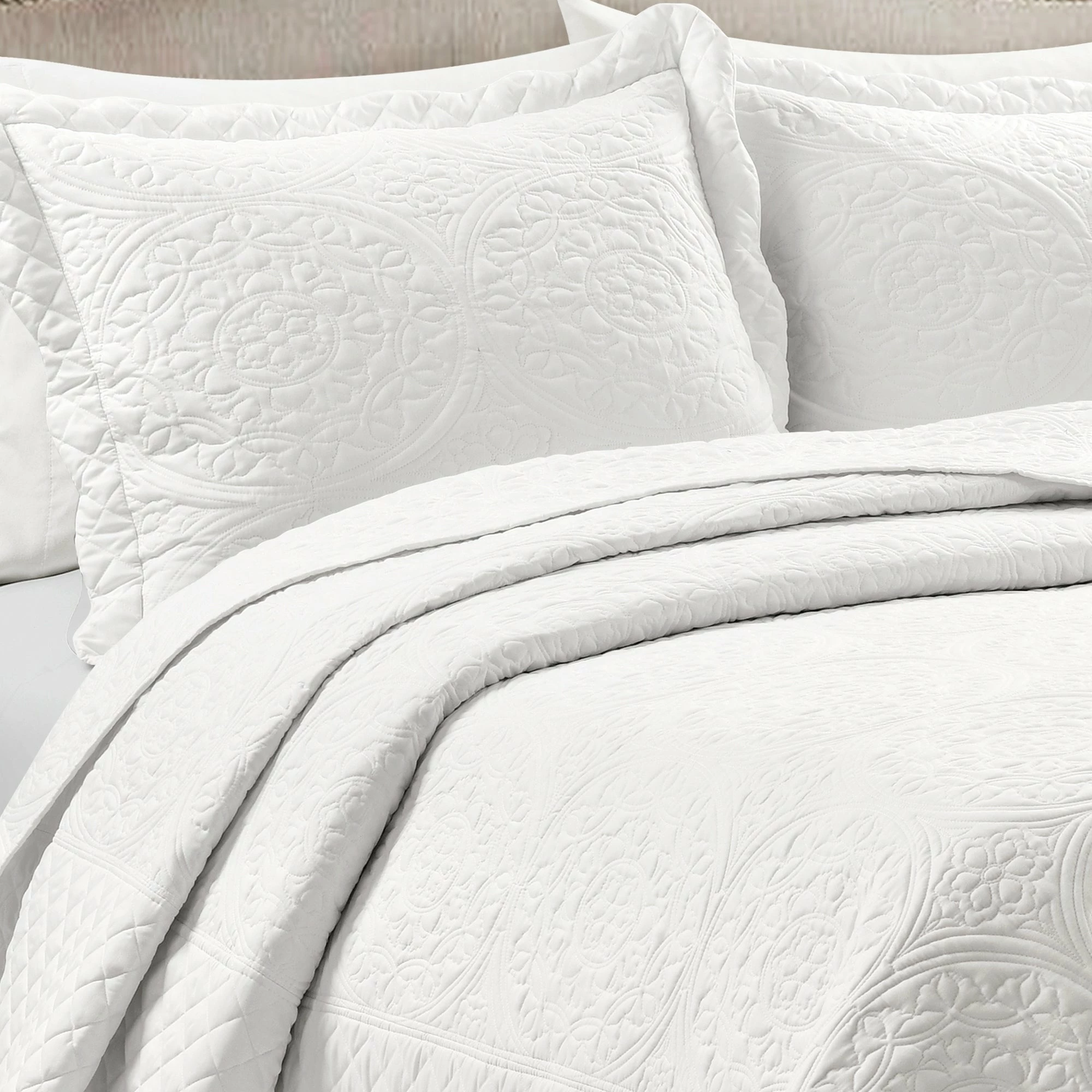 Budget β¨ Lush Decor Medallion Scallop 3 Piece Bedspread Set Neutral π₯ 12 Budget β¨ Lush Decor Medallion Scallop 3 Piece Bedspread Set Neutral π₯ - Image 12
