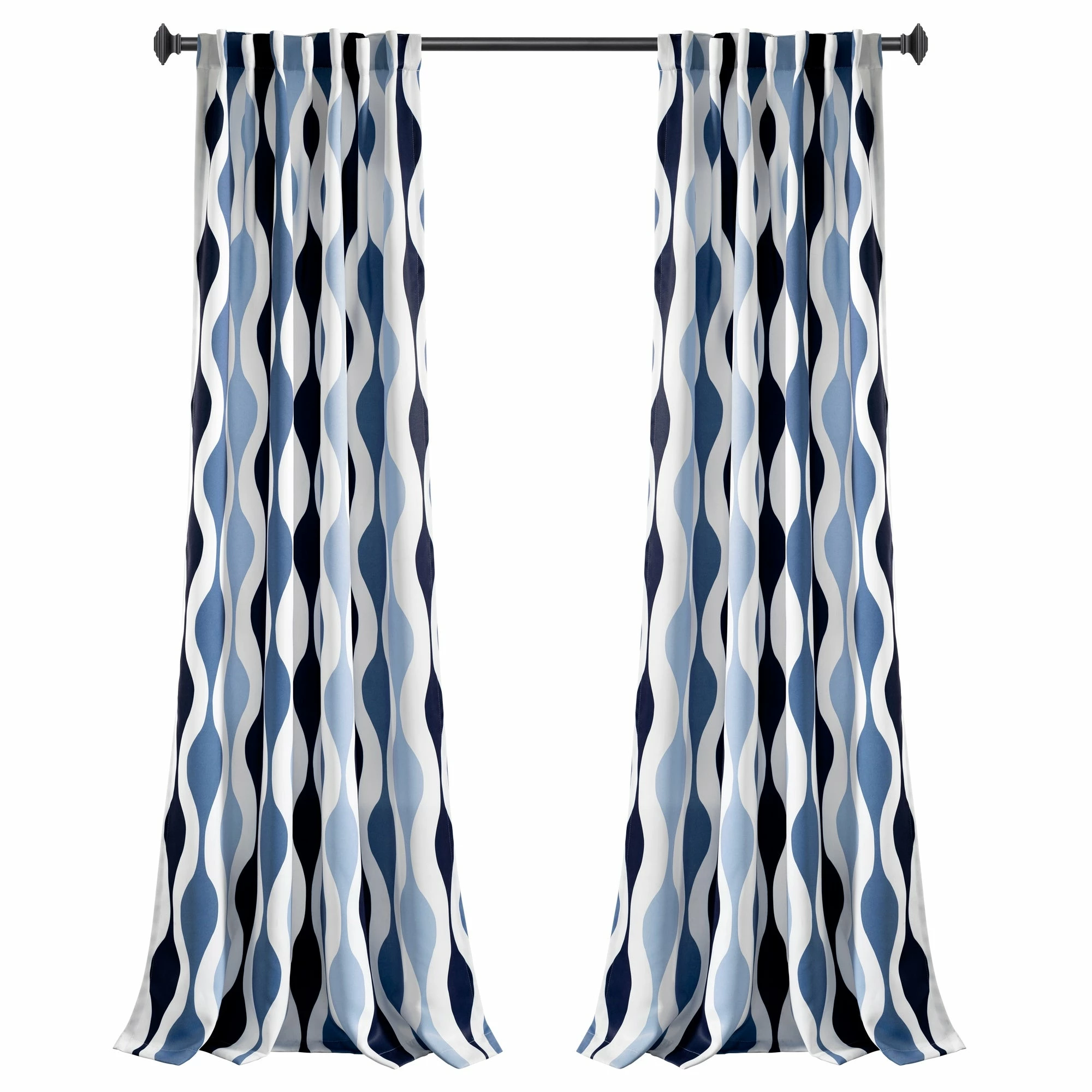 Promo π Lush Decor Mid Century Geo Light Filtering Window Curtain Panels Blue/navy β¨ 2 Promo π Lush Decor Mid Century Geo Light Filtering Window Curtain Panels Blue/navy β¨ - Image 2
