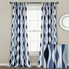 Promo 😀 Lush Decor Mid Century Geo Light Filtering Window Curtain Panels Blue/navy ✨